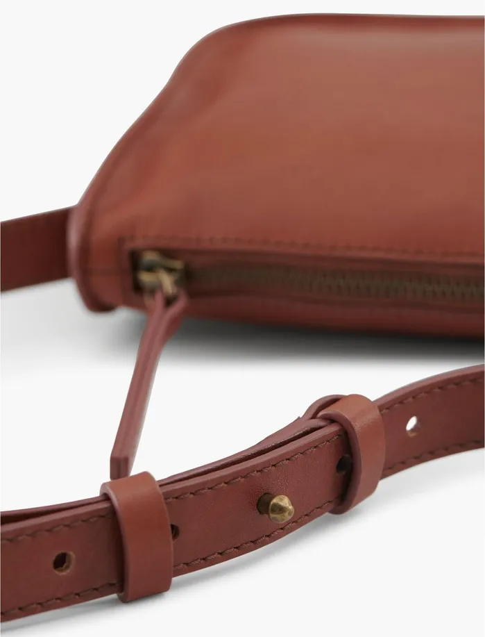 Handbags Women Lucky Brand The Point Leather Pocket Crossbody Bag Cognac
