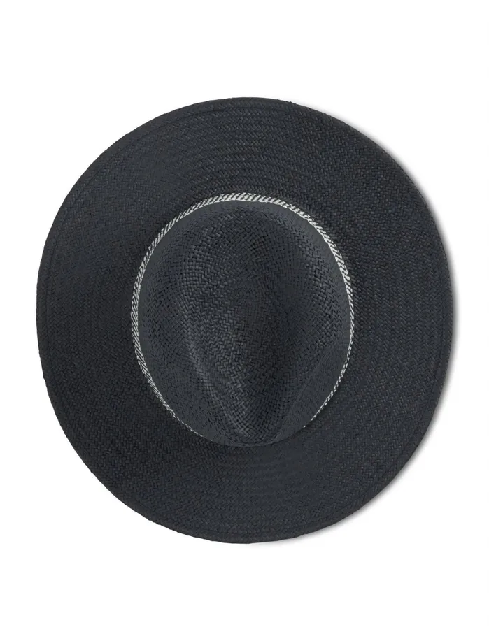Hats Women Lucky Brand Fedora With Woven Trim Black