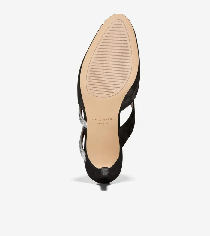 Heels And Wedges Women Cole Haan Gabbie Jewel Mule Black Satin Heels And Wedges Women Cole Haan Gabbie Jewel Mule Black Satin