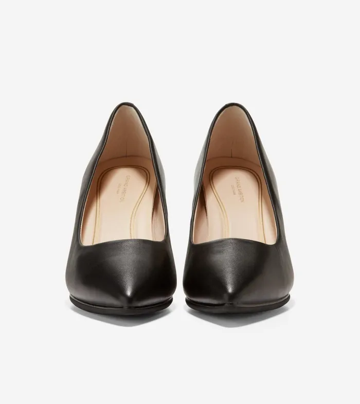 Heels And Wedges Women Cole Haan Grand Ambition Pump Black Leather Heels And Wedges Women Cole Haan Grand Ambition Pump Black Leather