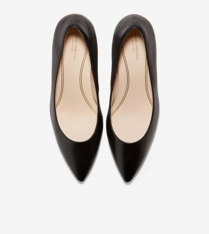 Heels And Wedges Women Cole Haan Grand Ambition Pump Black Leather Heels And Wedges Women Cole Haan Grand Ambition Pump Black Leather