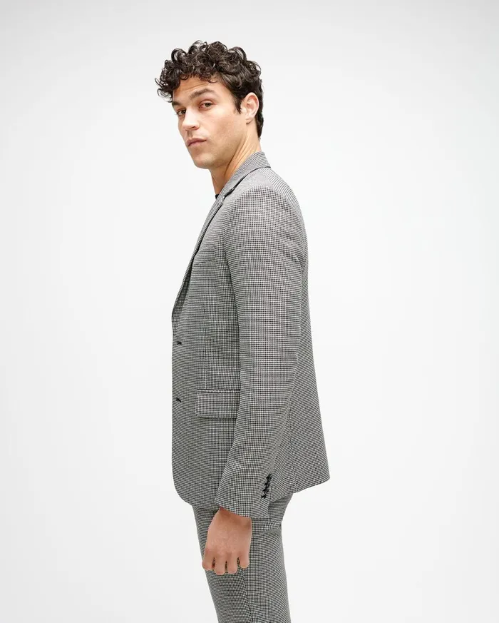 Jackets 038 Coats Men 7 For All Mankind Notch Lapel Suit Jacket In Houndstooth