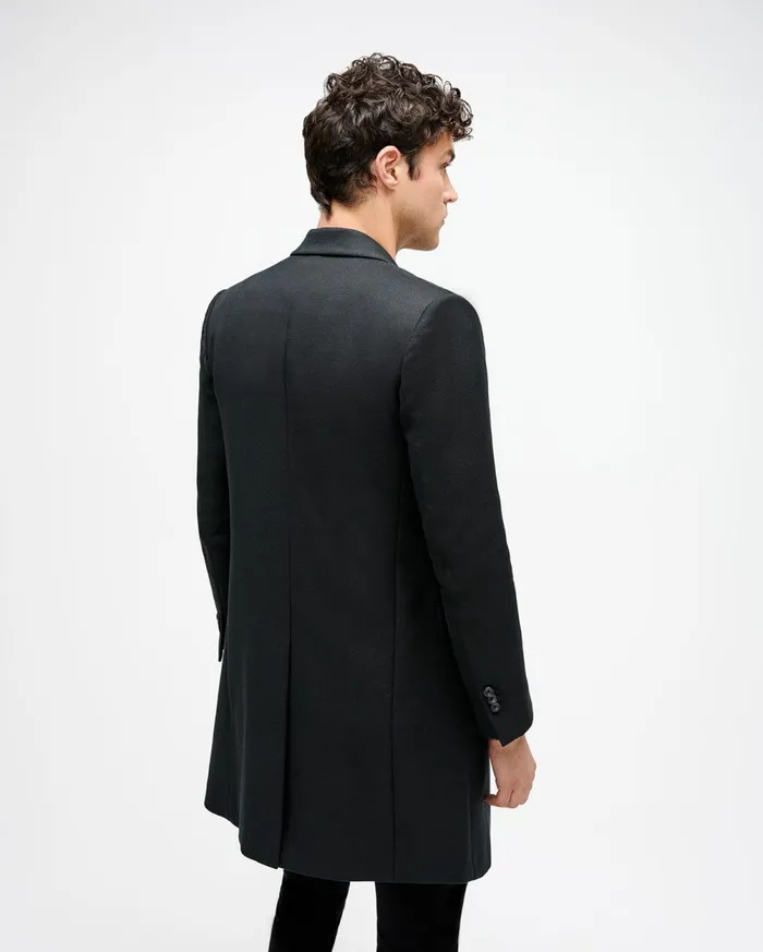 Jackets 038 Coats Men 7 For All Mankind Topcoat In Black