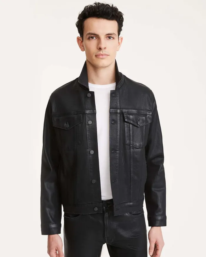 Jackets 038 Coats Men 7 For All Mankind Trucker Jacket In Dustin Coated