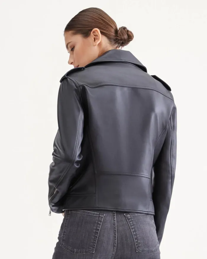 Jackets 038 Coats Women 7 For All Mankind 7 Zipper Moto Jacket