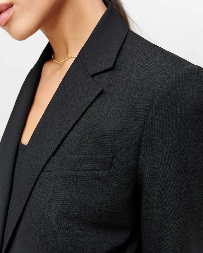 Jackets 038 Coats Women 7 For All Mankind Classic Blazer In Jet Black