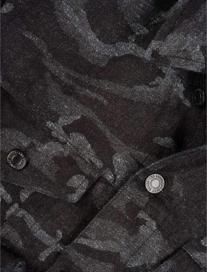Jackets and Outerwear Men Lucky Brand Camo Jacquard Trucker Grey Camo