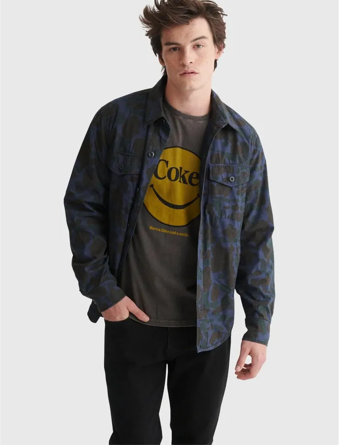 Jackets and Outerwear Men Lucky Brand Camo Shirt Jacket Multi