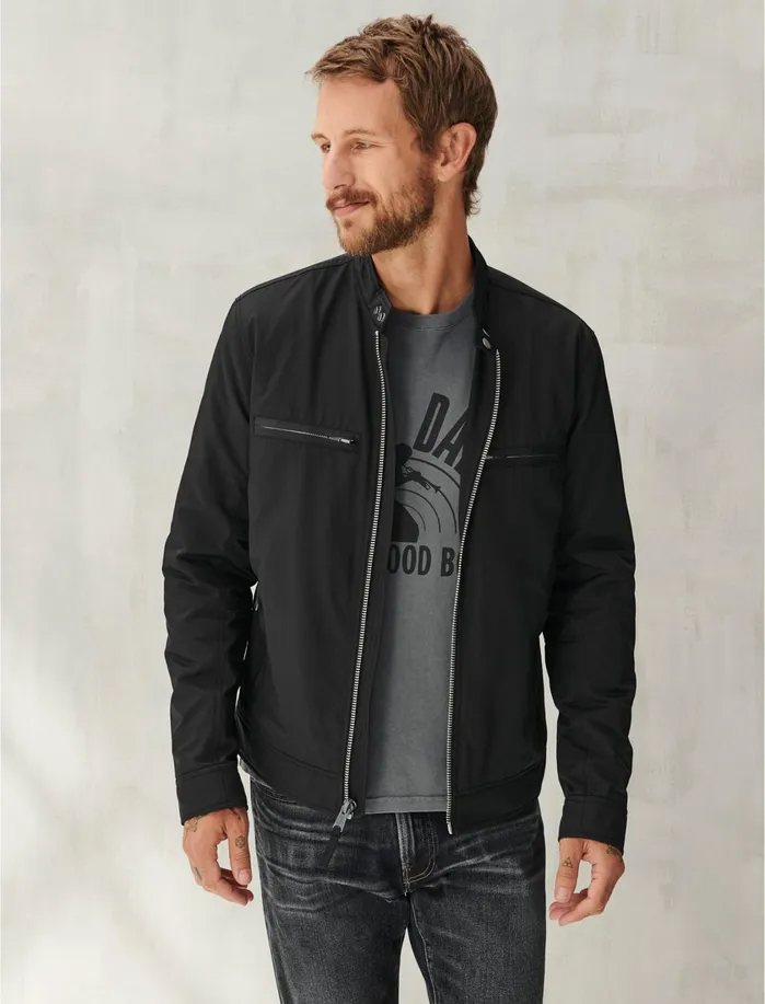 Jackets and Outerwear Men Lucky Brand NYLON BONNEVILLE JACKET Black