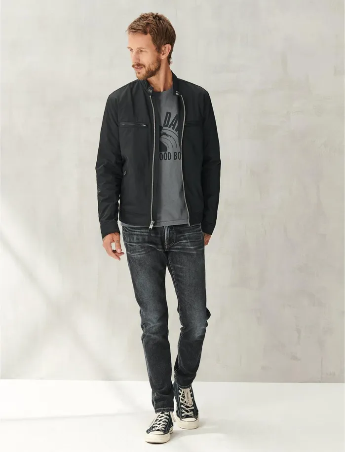 Jackets and Outerwear Men Lucky Brand NYLON BONNEVILLE JACKET Black