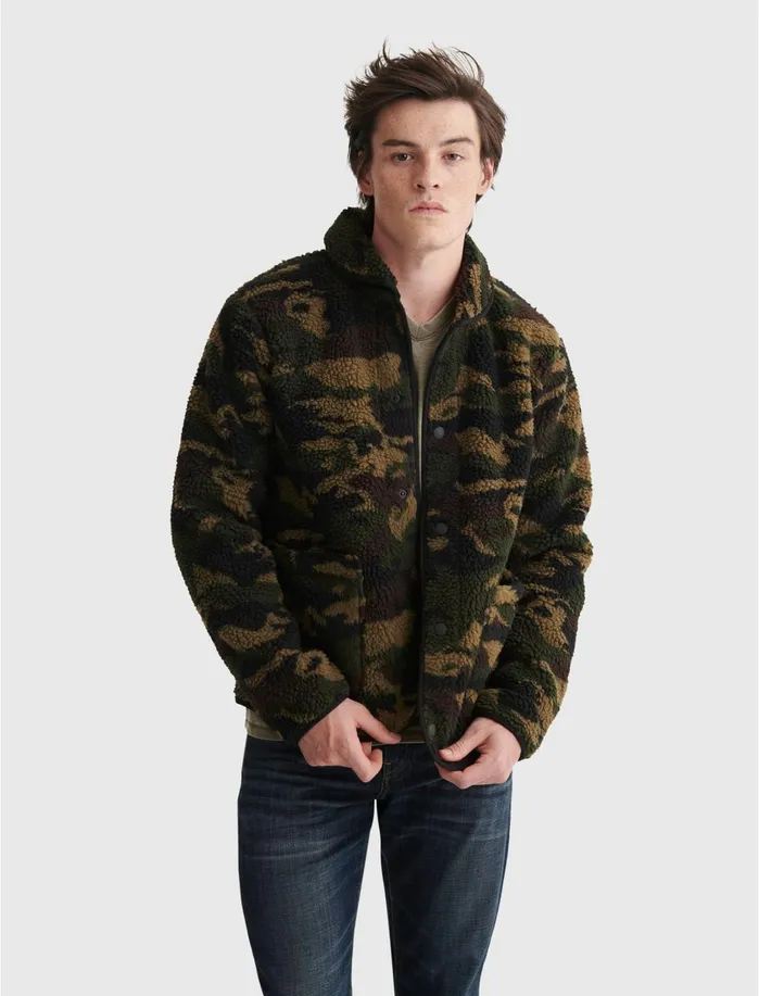 Jackets and Outerwear Men Lucky Brand Sherpa Jacket Camo army Colors