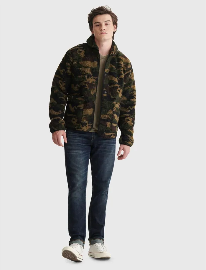 Jackets and Outerwear Men Lucky Brand Sherpa Jacket Camo army Colors