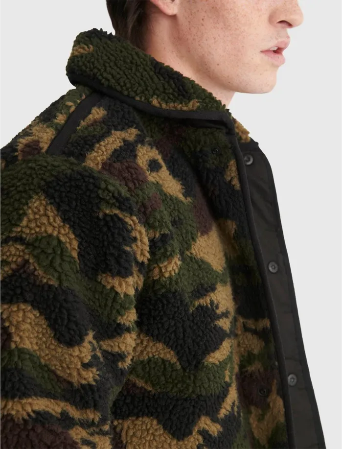 Jackets and Outerwear Men Lucky Brand Sherpa Jacket Camo army Colors