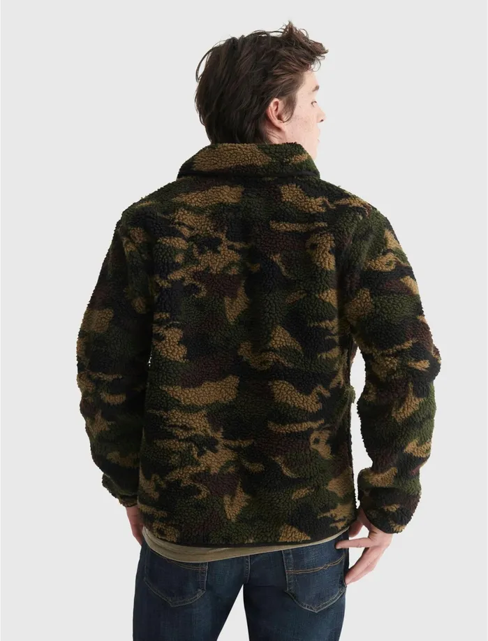 Jackets and Outerwear Men Lucky Brand Sherpa Jacket Camo army Colors
