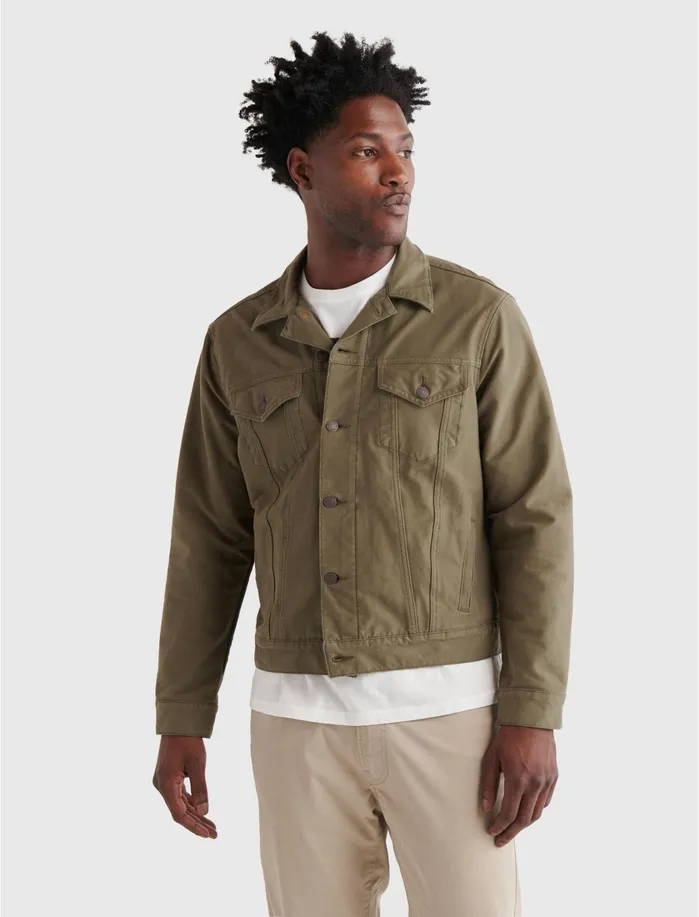 Jackets and Outerwear Men Lucky Brand The Trucker Jacket Olive Night