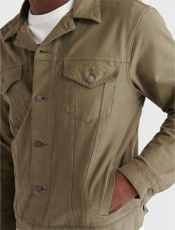 Jackets and Outerwear Men Lucky Brand The Trucker Jacket Olive Night