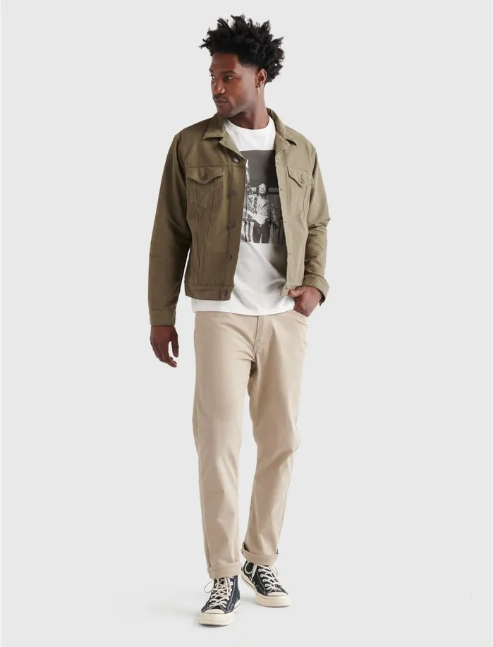 Jackets and Outerwear Men Lucky Brand The Trucker Jacket Olive Night
