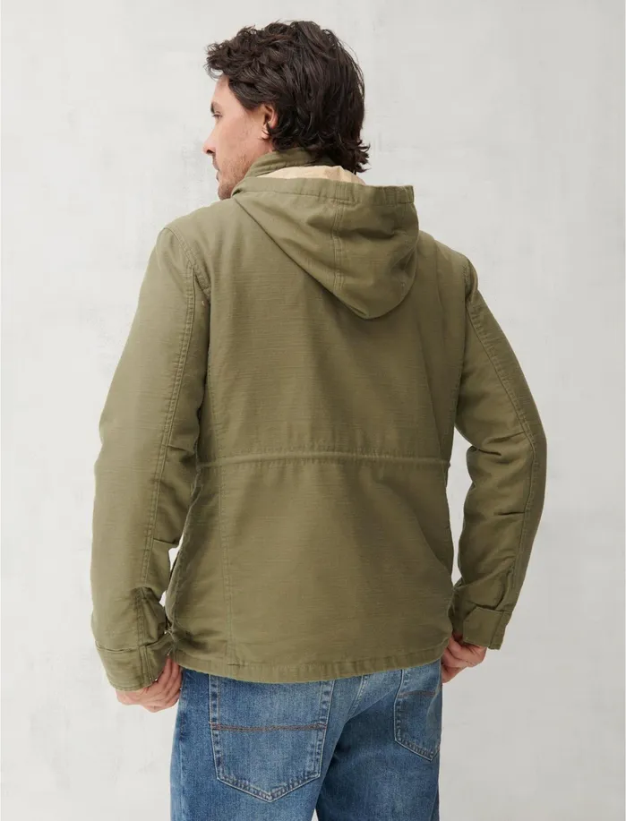 Jackets and Outerwear Men Lucky Brand Utility Fur Lined Jacket Burnt Olive