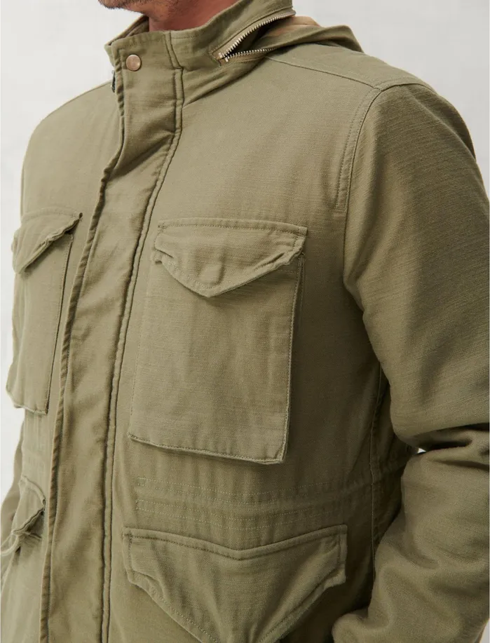 Jackets and Outerwear Men Lucky Brand Utility Fur Lined Jacket Burnt Olive