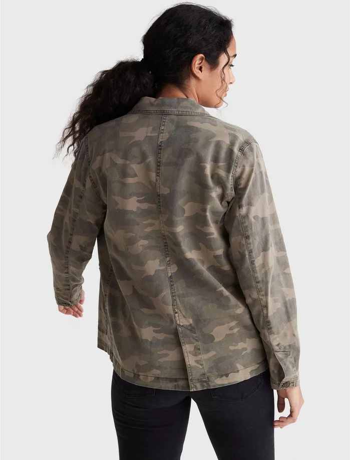Jackets and Outerwear Women Lucky Brand Casual Chore Coat Camo Multi