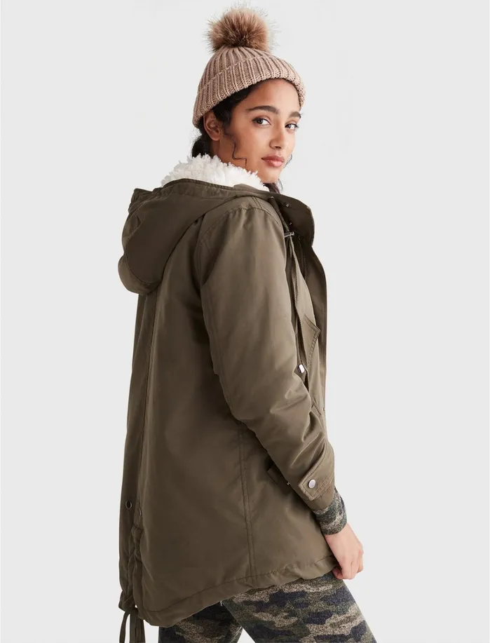 Jackets and Outerwear Women Lucky Brand FAUX FUR COCOON COAT Gill Green