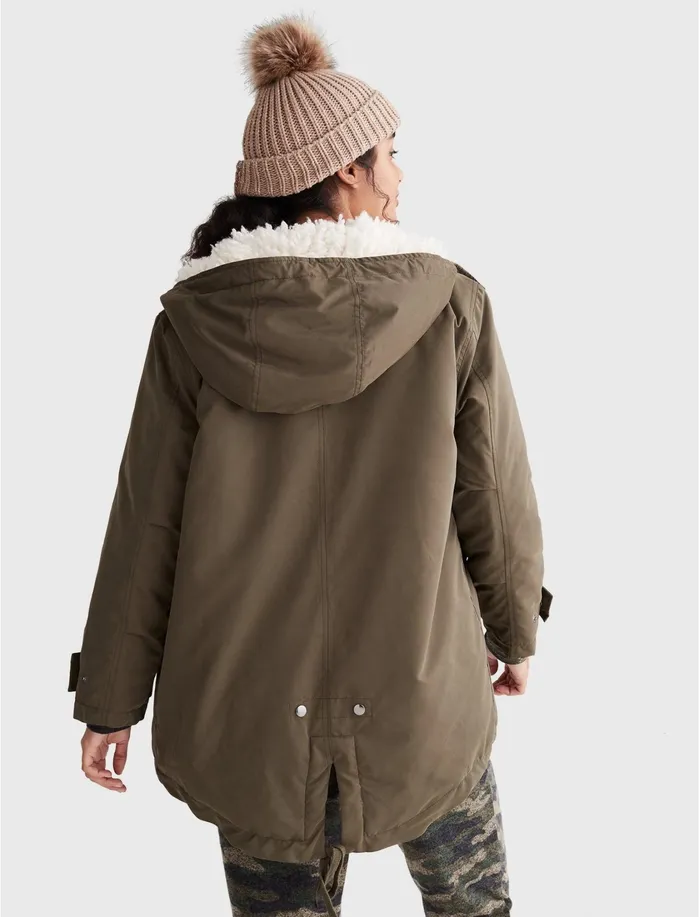 Jackets and Outerwear Women Lucky Brand FAUX FUR COCOON COAT Gill Green