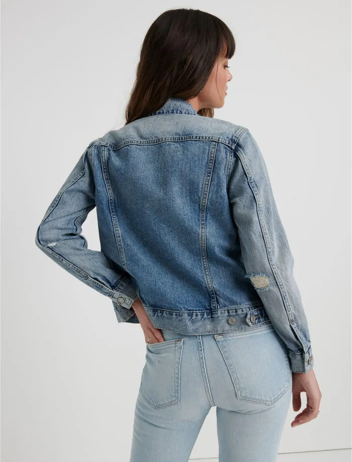 Jackets and Outerwear Women Lucky Brand Tomboy Denim Trucker Cumberland River