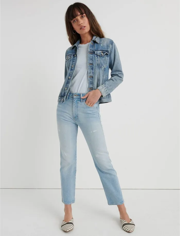 Jackets and Outerwear Women Lucky Brand Tomboy Denim Trucker Cumberland River