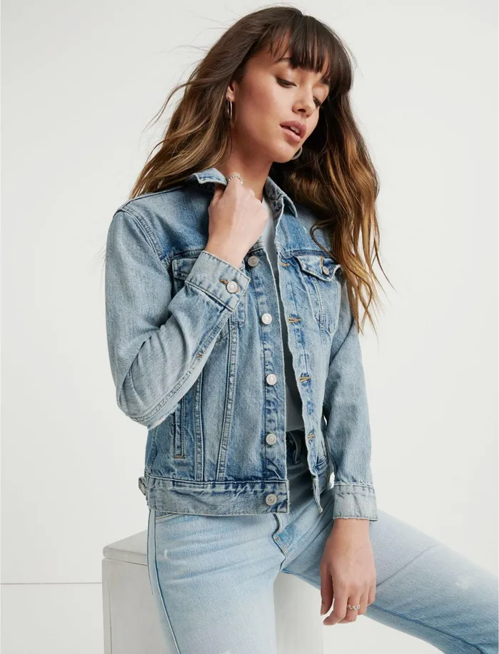 Jackets and Outerwear Women Lucky Brand Tomboy Denim Trucker Cumberland River