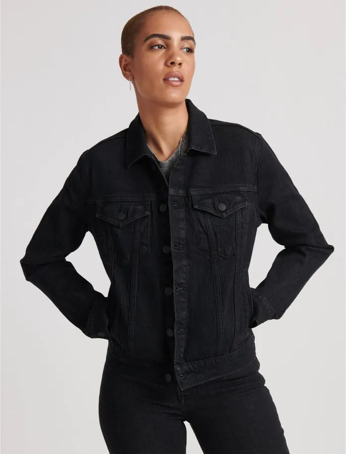 Jackets and Outerwear Women Lucky Brand Tomboy Denim Trucker Sepia