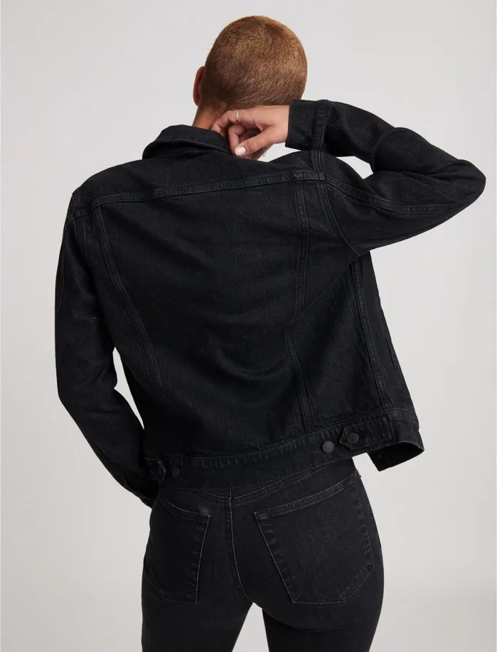 Jackets and Outerwear Women Lucky Brand Tomboy Denim Trucker Sepia