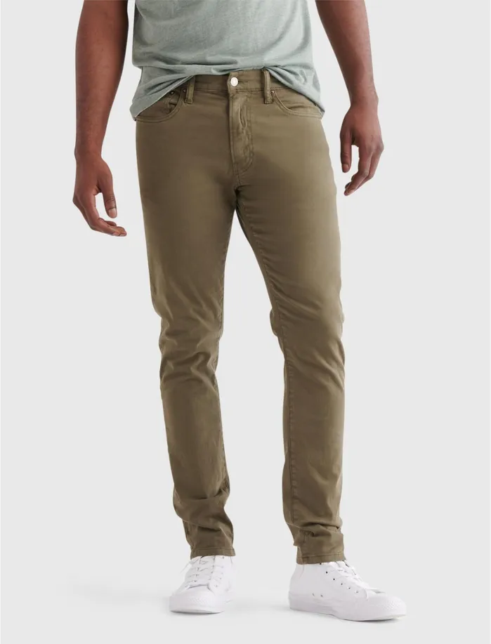 Jeans Men Lucky Brand 105 Slim Taper Sateen Stretch Jean Olive Night