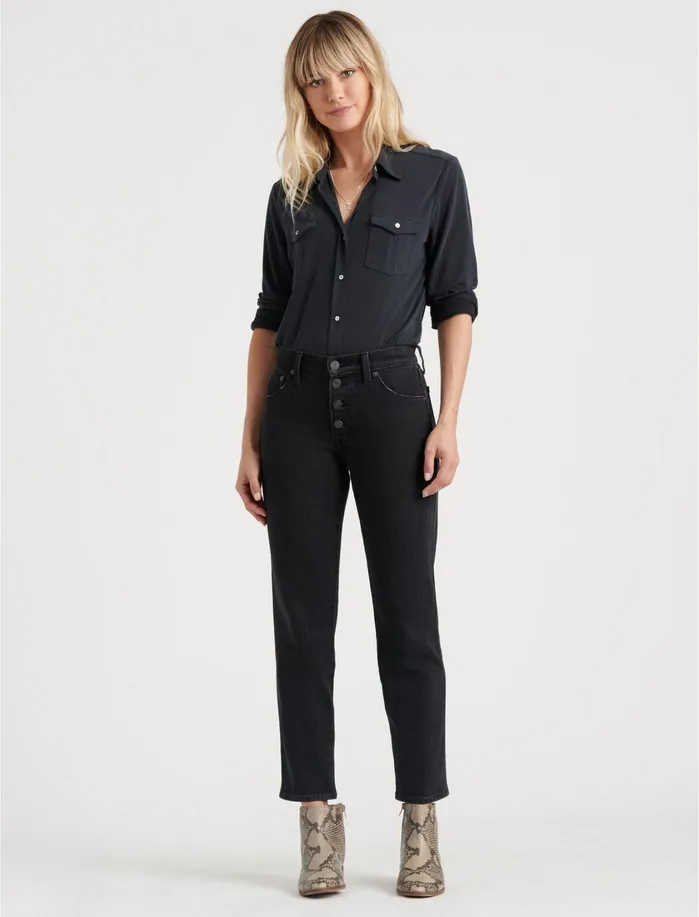 Jeans Women Lucky Brand Authentic Straight Crop Monterey