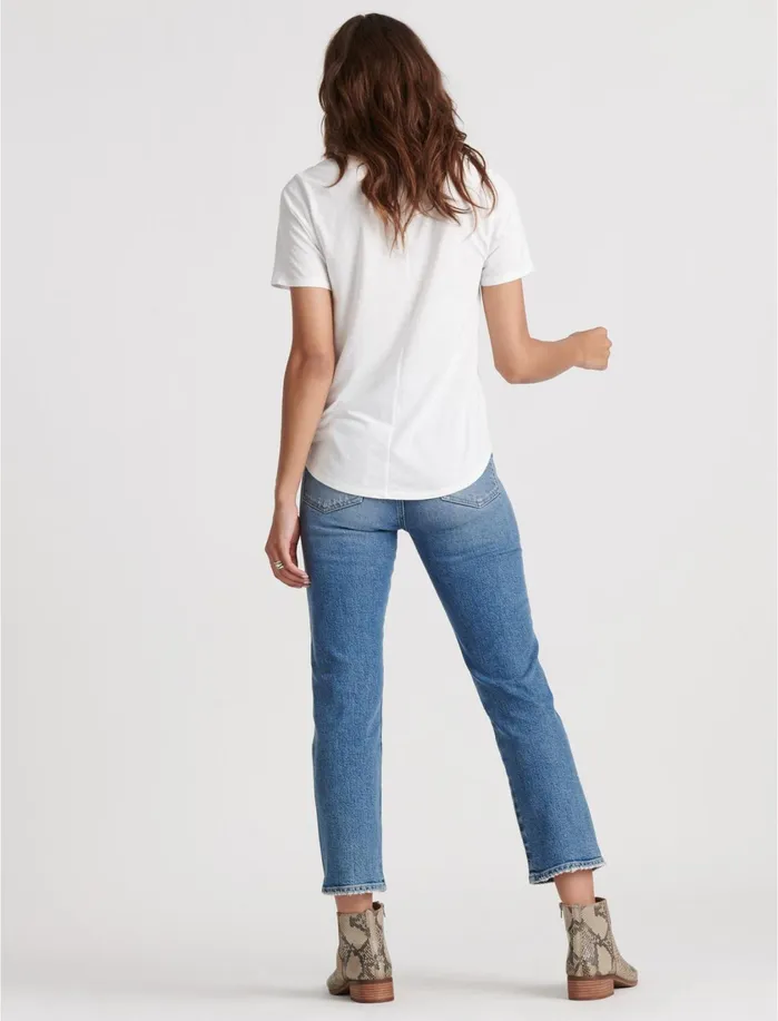 Jeans Women Lucky Brand Authentic Straight Crop Voyage
