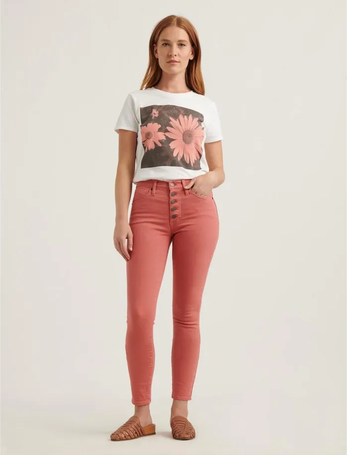 Jeans Women Lucky Brand High Rise Bridgette Crop Jean Faded Rose