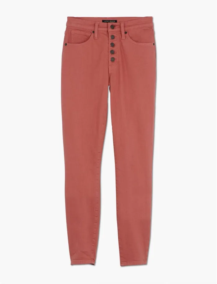 Jeans Women Lucky Brand High Rise Bridgette Crop Jean Faded Rose