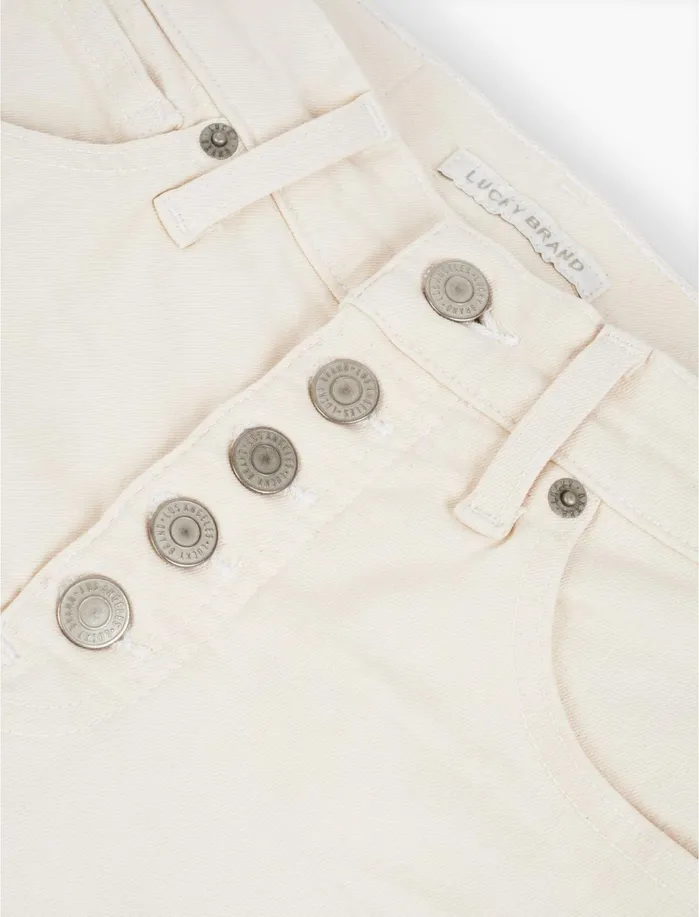 Jeans Women Lucky Brand High Rise Bridgette Crop Mini Boot Jean Ecru