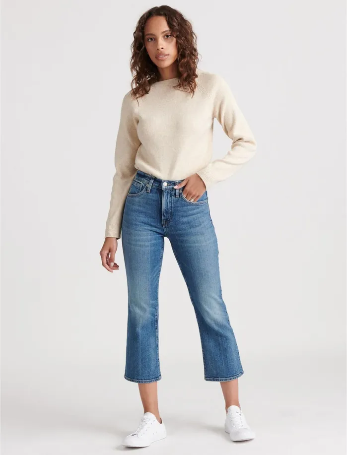 Jeans Women Lucky Brand High Rise Bridgette Crop Mini Boot Jean Sass