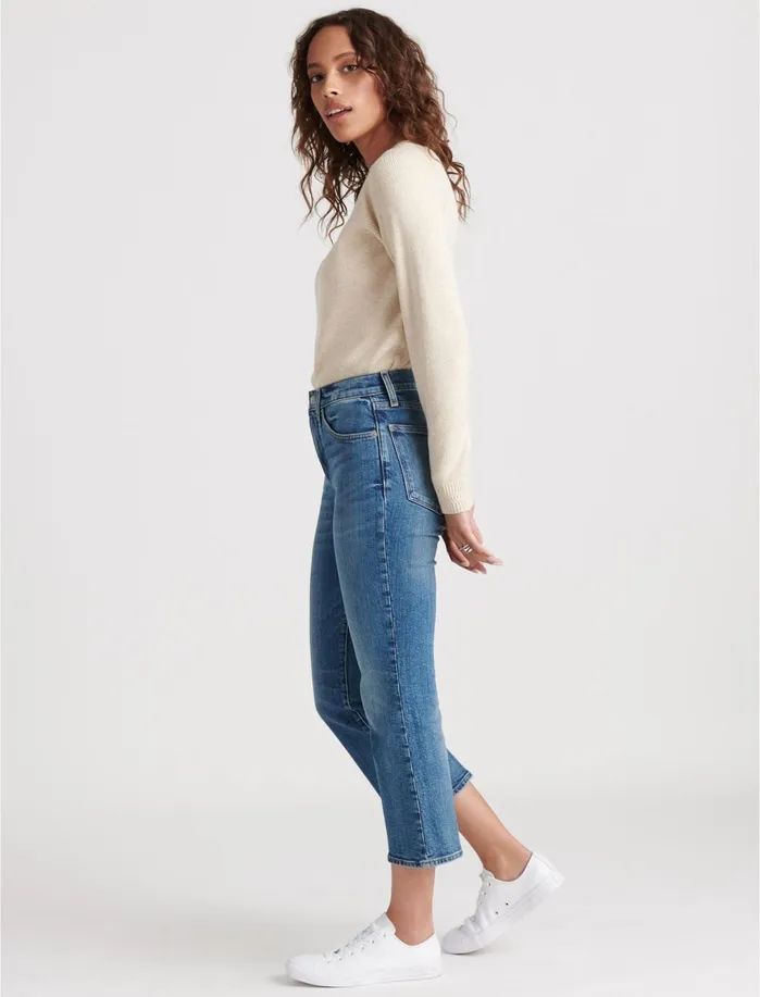 Jeans Women Lucky Brand High Rise Bridgette Crop Mini Boot Jean Sass