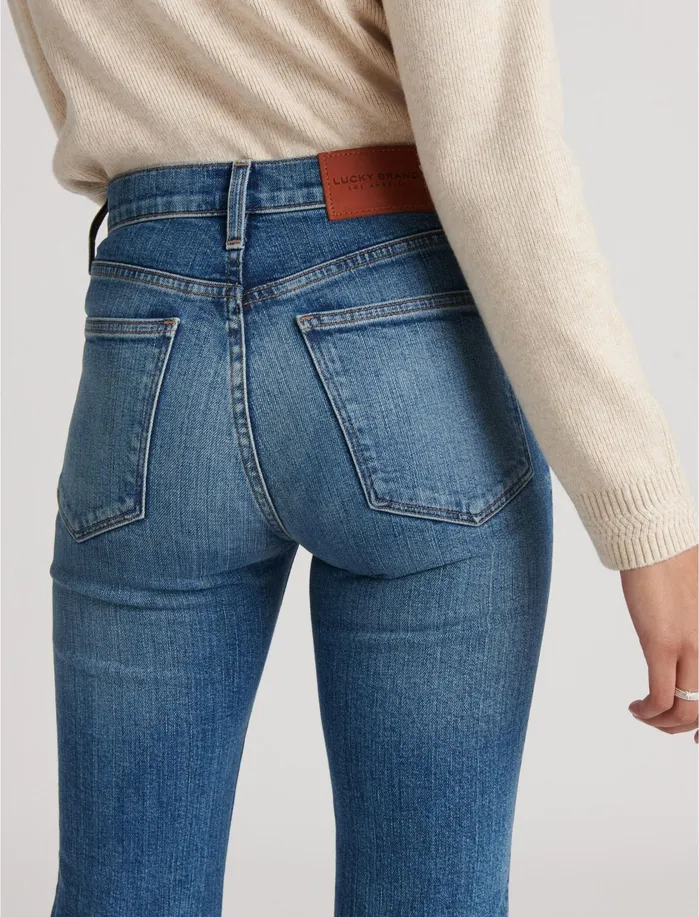 Jeans Women Lucky Brand High Rise Bridgette Crop Mini Boot Jean Sass