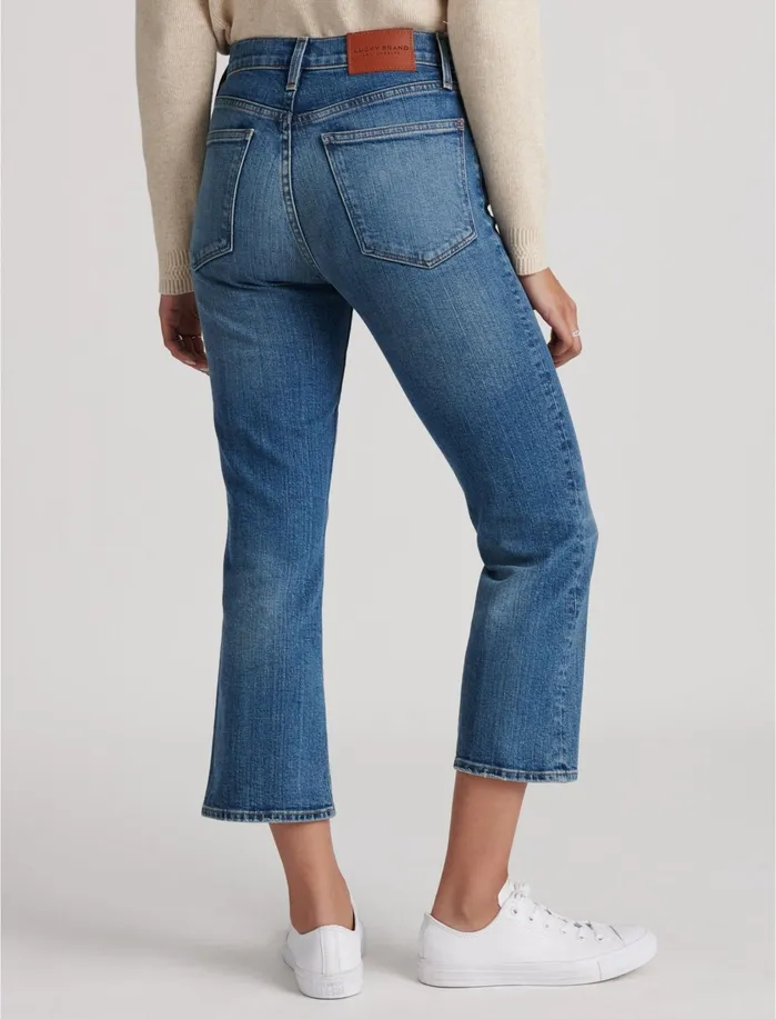 Jeans Women Lucky Brand High Rise Bridgette Crop Mini Boot Jean Sass
