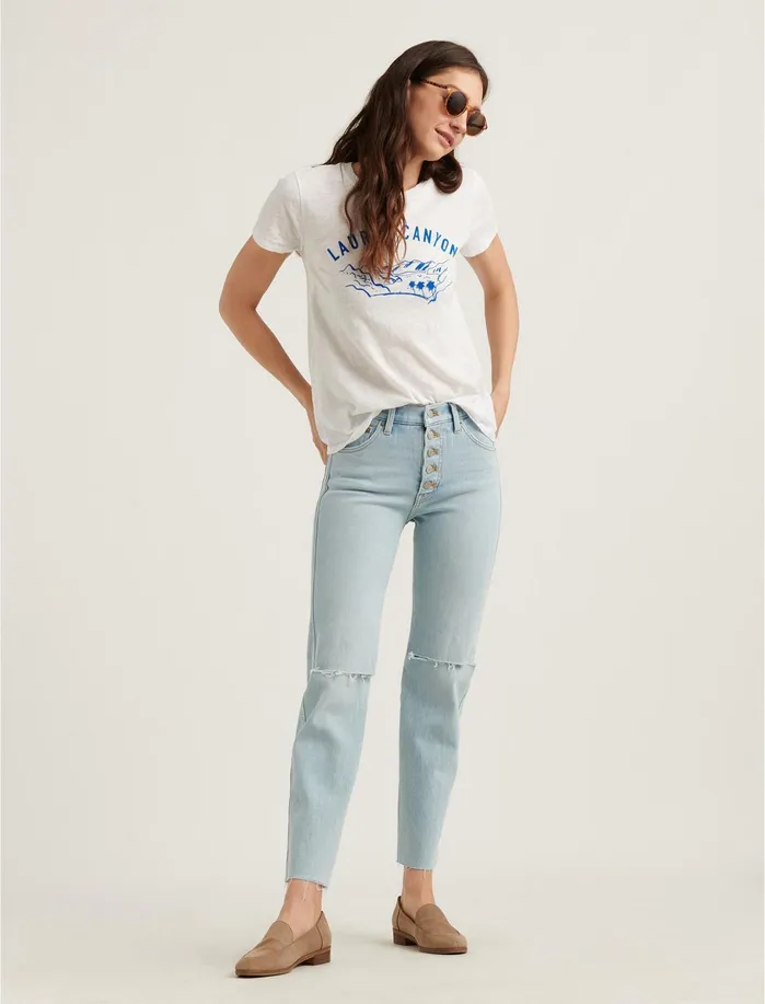 Jeans Women Lucky Brand Mid Rise Authentic Straight Jean Luna Dest Ct