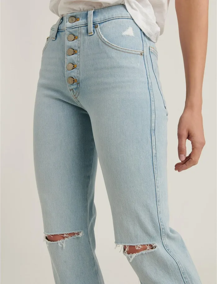 Jeans Women Lucky Brand Mid Rise Authentic Straight Jean Luna Dest Ct