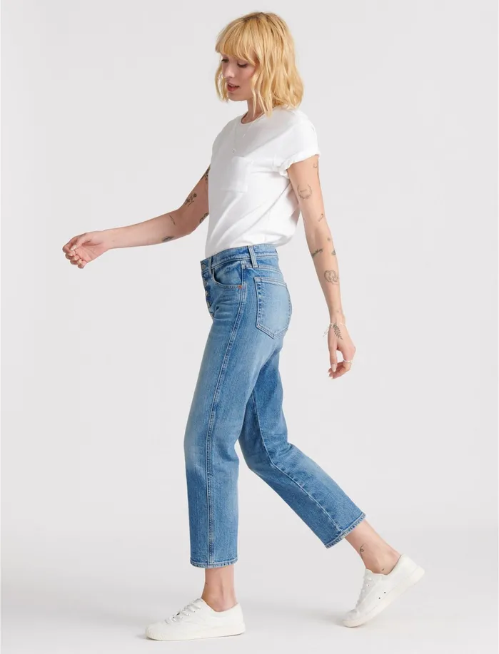 Jeans Women Lucky Brand Mid Rise Authentic Straight Jean Mogadore