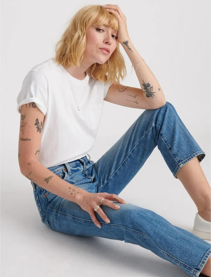 Jeans Women Lucky Brand Mid Rise Authentic Straight Jean Mogadore
