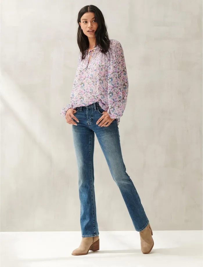 Jeans Women Lucky Brand Mid Rise Ava Boot Jean Crystal River