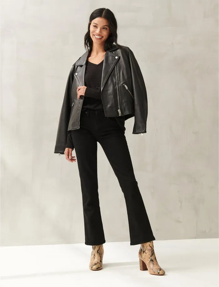 Jeans Women Lucky Brand Mid Rise Ava Boot Jean Lucky Black 001