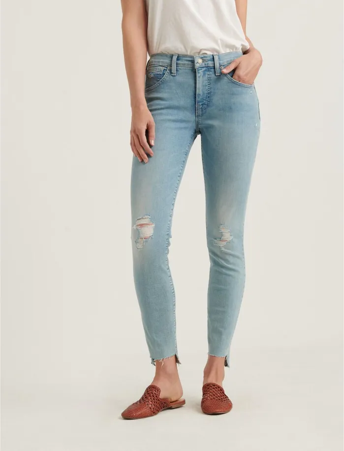 Jeans Women Lucky Brand Mid Rise Ava Crop Skinny Jean Accord Dest Step