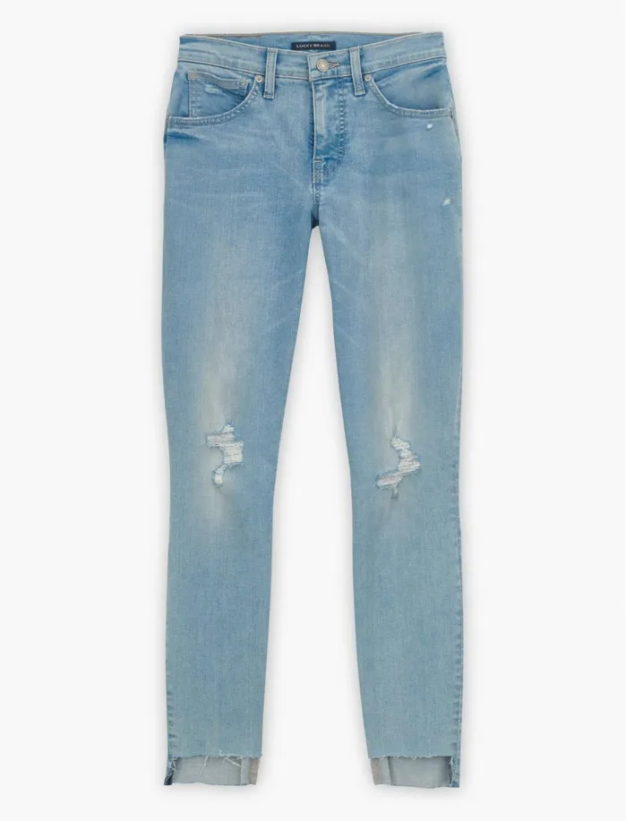 Jeans Women Lucky Brand Mid Rise Ava Crop Skinny Jean Accord Dest Step