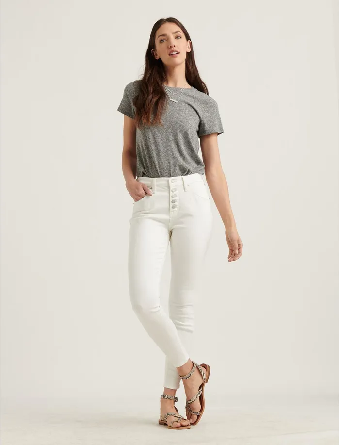 Jeans Women Lucky Brand Mid Rise Ava Skinny Jean Clean White